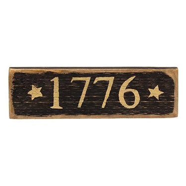 1776 with Stars Distressed Barnwood Sign - The Fox Decor